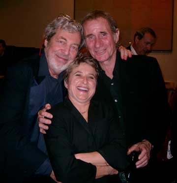 Tony Walton, Diane Wasnak, & Jim Dale in Busker Alley 2006