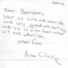 Ana Clare's Letter
